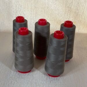 5 Cones Sewing/Serger Taupe Polyester Thread Tex 21 6000 Yards